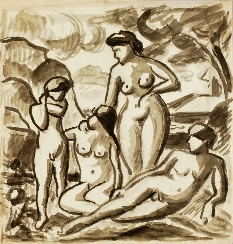 Group of Nudes av Carl Newman
