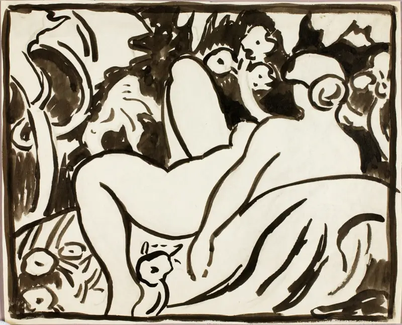 Reclining Female Nude 10 av Carl Newman