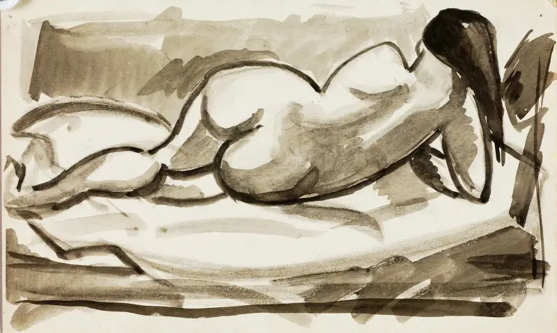 Reclining Female Nude 12 av Carl Newman