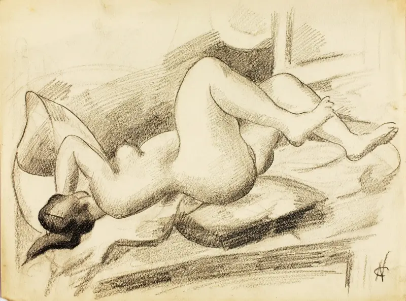 Reclining Female Nude VI av Carl Newman