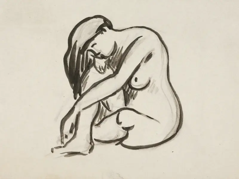 Sitzende Aktstudie – Nr. 2 von Carl Newman
