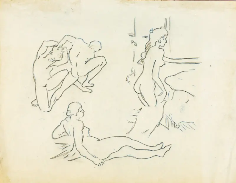 Three Figure Studies av Carl Newman