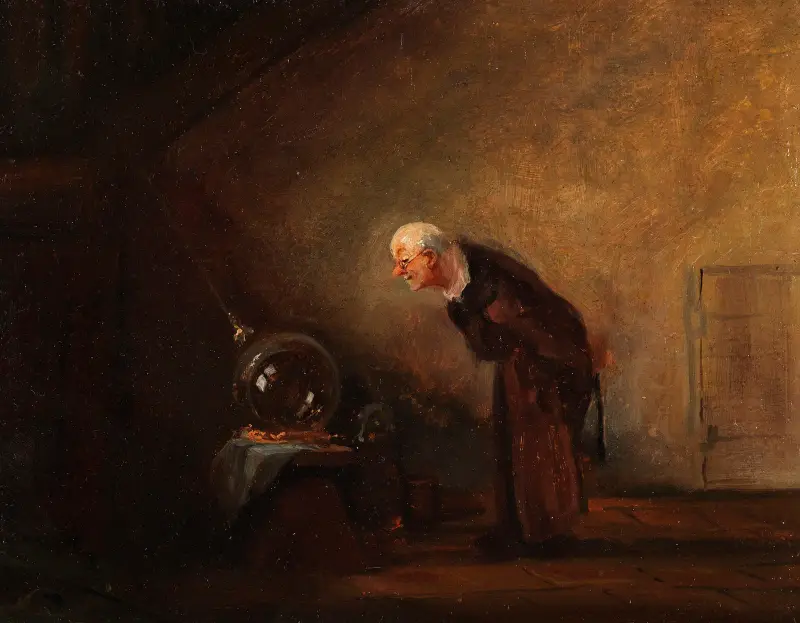Alkemisten (Kemisten) av Carl Spitzweg