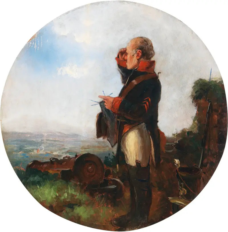 Den stickande soldaten av Carl Spitzweg