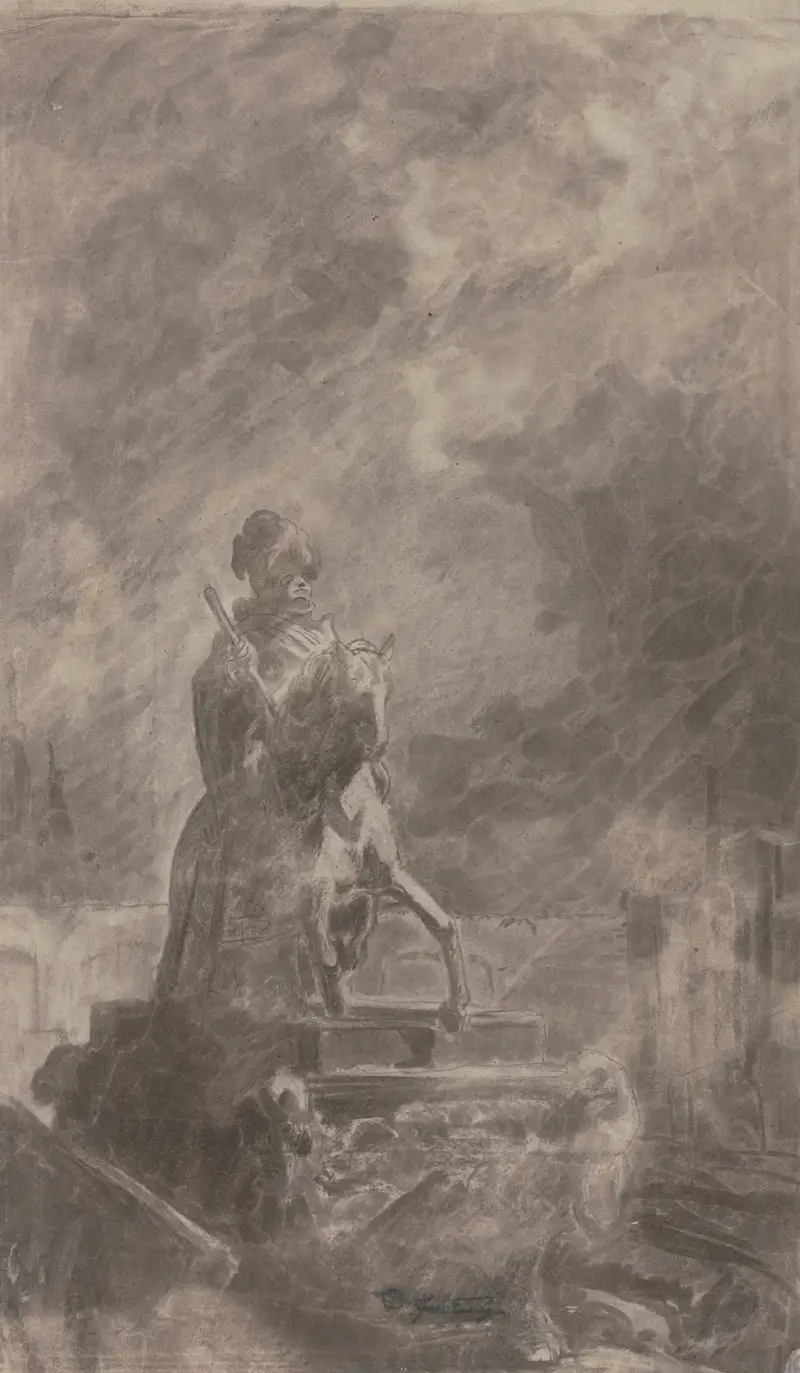Ryttarmonument av Carl Spitzweg