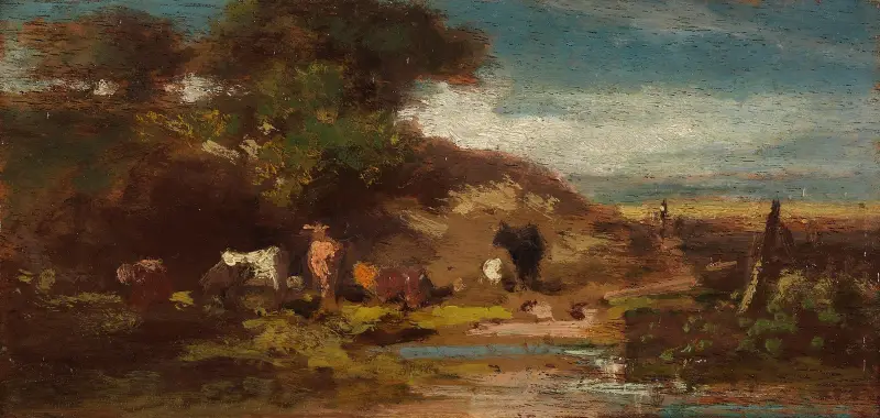 Landschaft mit Kühen von Carl Spitzweg