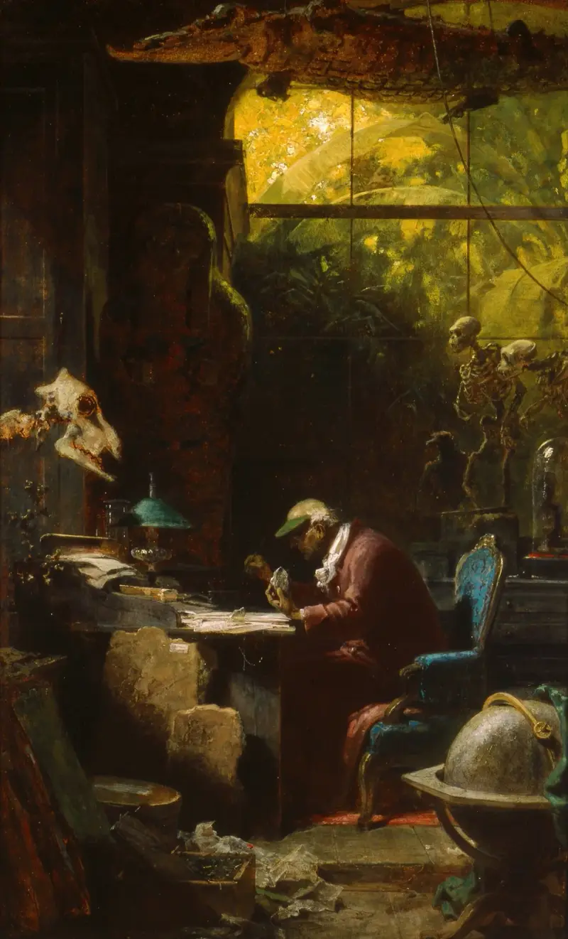 Naturvetenskapens lärde av Carl Spitzweg