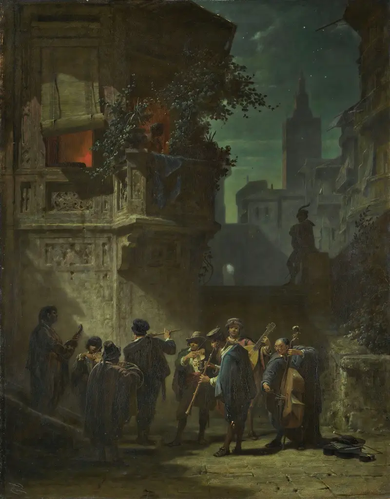 Španělská serenáda, Carl Spitzweg