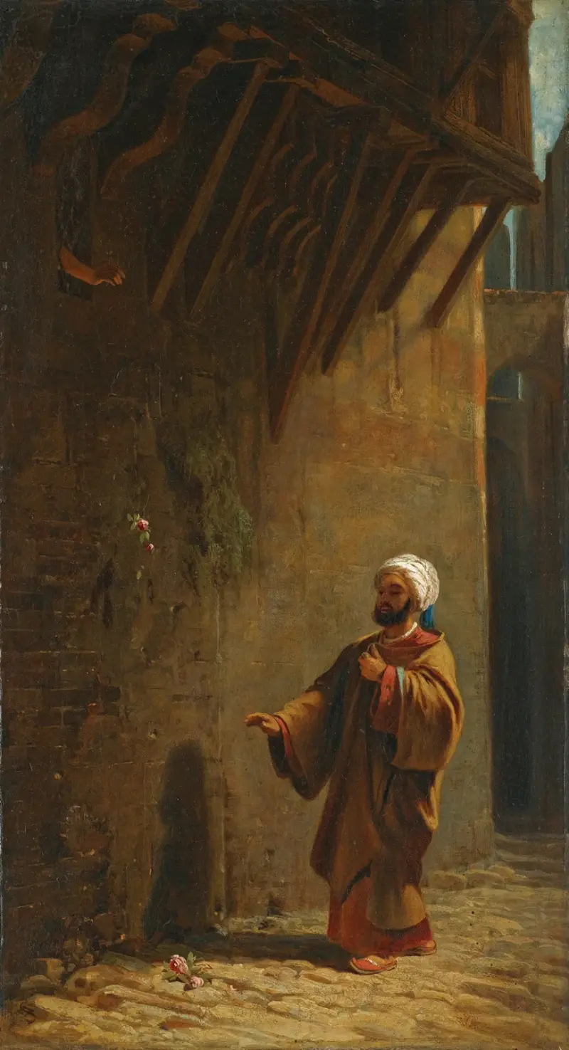 Gata i Kairo – turk finner ros av Carl Spitzweg