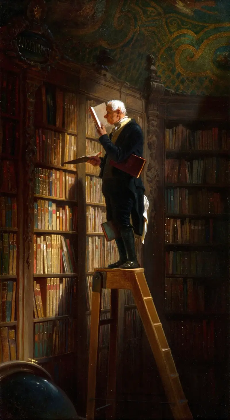 Der Bücherwurm von Carl Spitzweg