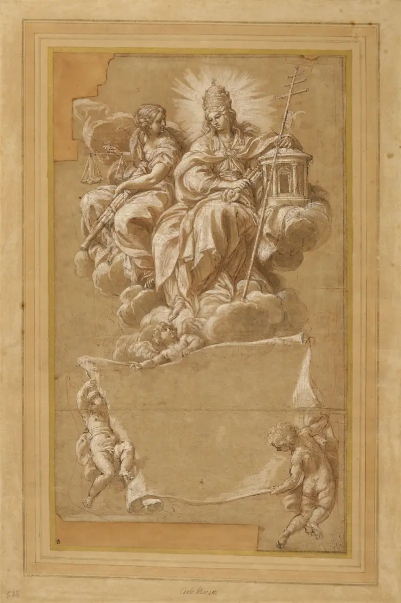 Faith and Justice Enthroned av Carlo Maratti