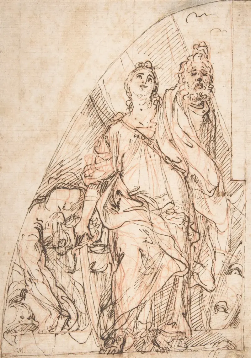 Judith håller upp Holofernes huvud av Carlo Maratti