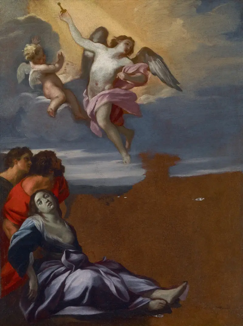 Studie für das Altarbild der heiligen Rosalia unter den Pestkranken von Carlo Maratti