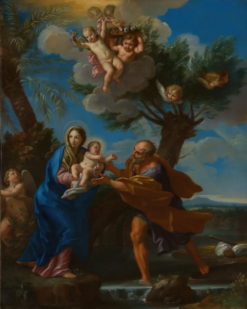 The Flight into Egypt, 1664 av Carlo Maratti