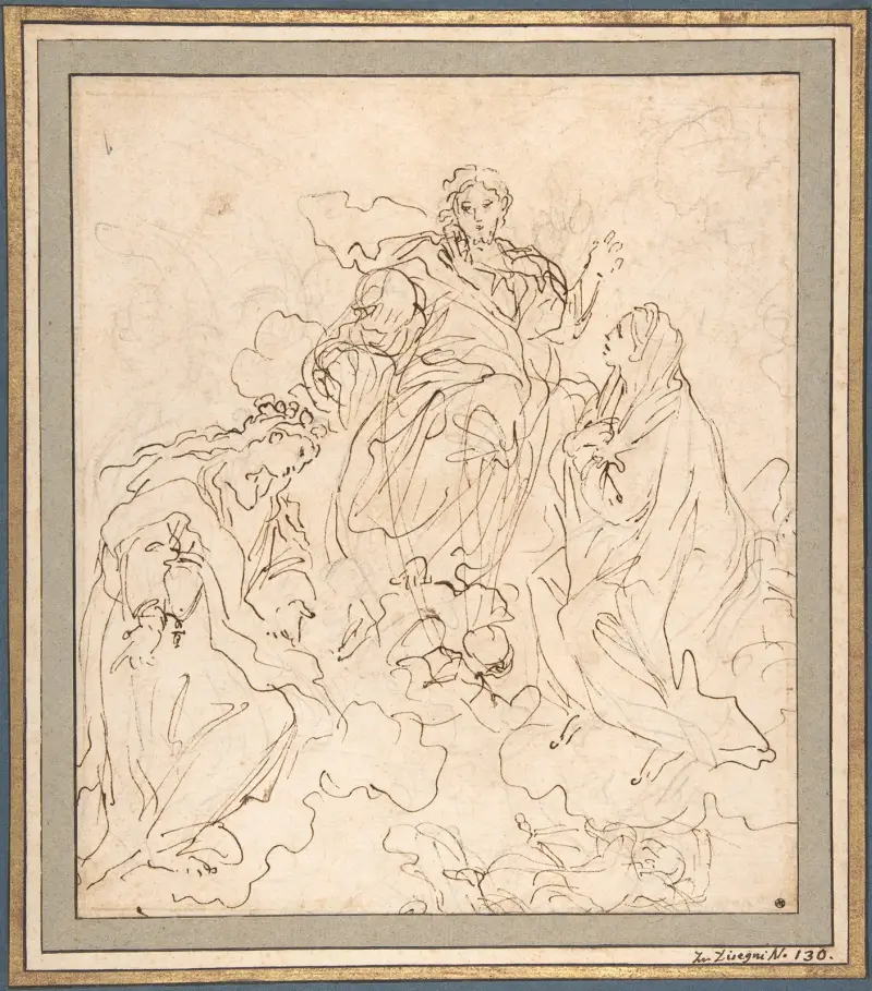 The Virgin and Saint Rosalia Interceding with Christ av Carlo Maratti