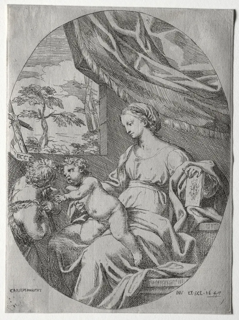 Virgin and Child with the Infant St. John av Carlo Maratti