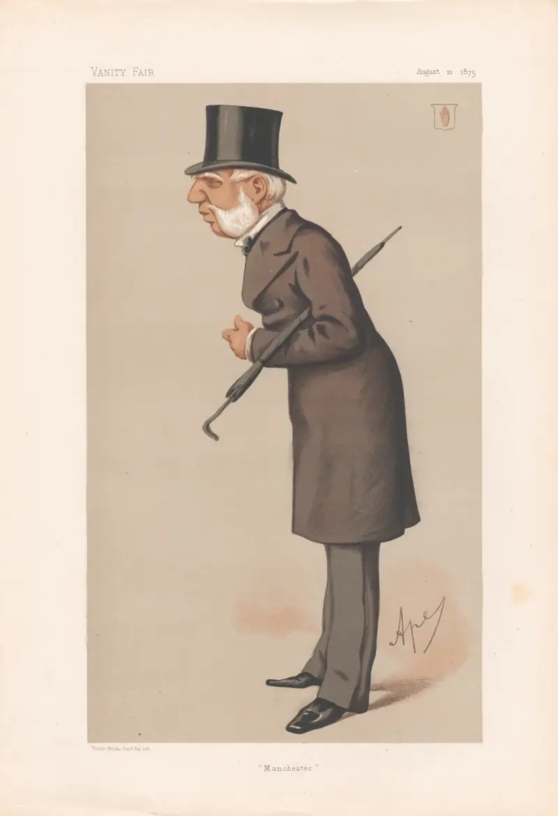 Affärsmän och imperiebyggare. 'Manchester'. Sir Thomas Bazley. 21 april 1875 av Carlo Pellegrini