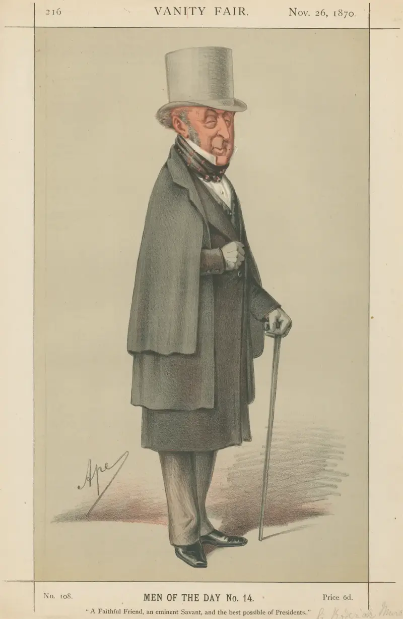 Doctors and Scientists. ‘A Faithful Friend, an eminent Savant and the best possible of Presidents.’ Sir Robert Nurchison. 25 November 1870 av Carlo Pellegrini