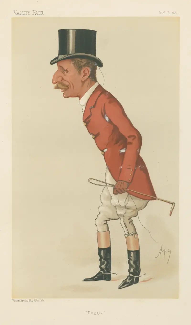 Fox Hunters. ‘Doggie’. Capt. Arthur Smith. 6 December 1884 av Carlo Pellegrini