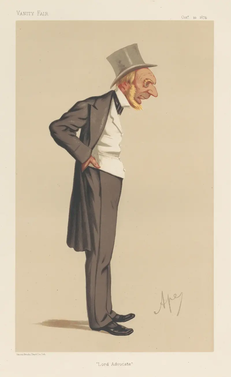Lord Advocate Edward Strathearn Gordon, 10 oktober 1874 av Carlo Pellegrini