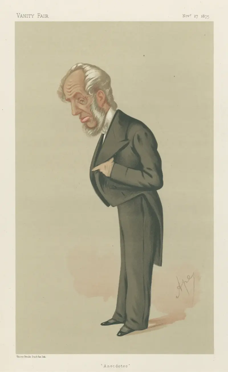 Literary; ‘Anecdotes’, Mr. Abraham Hayward, November 27, 1875 av Carlo Pellegrini