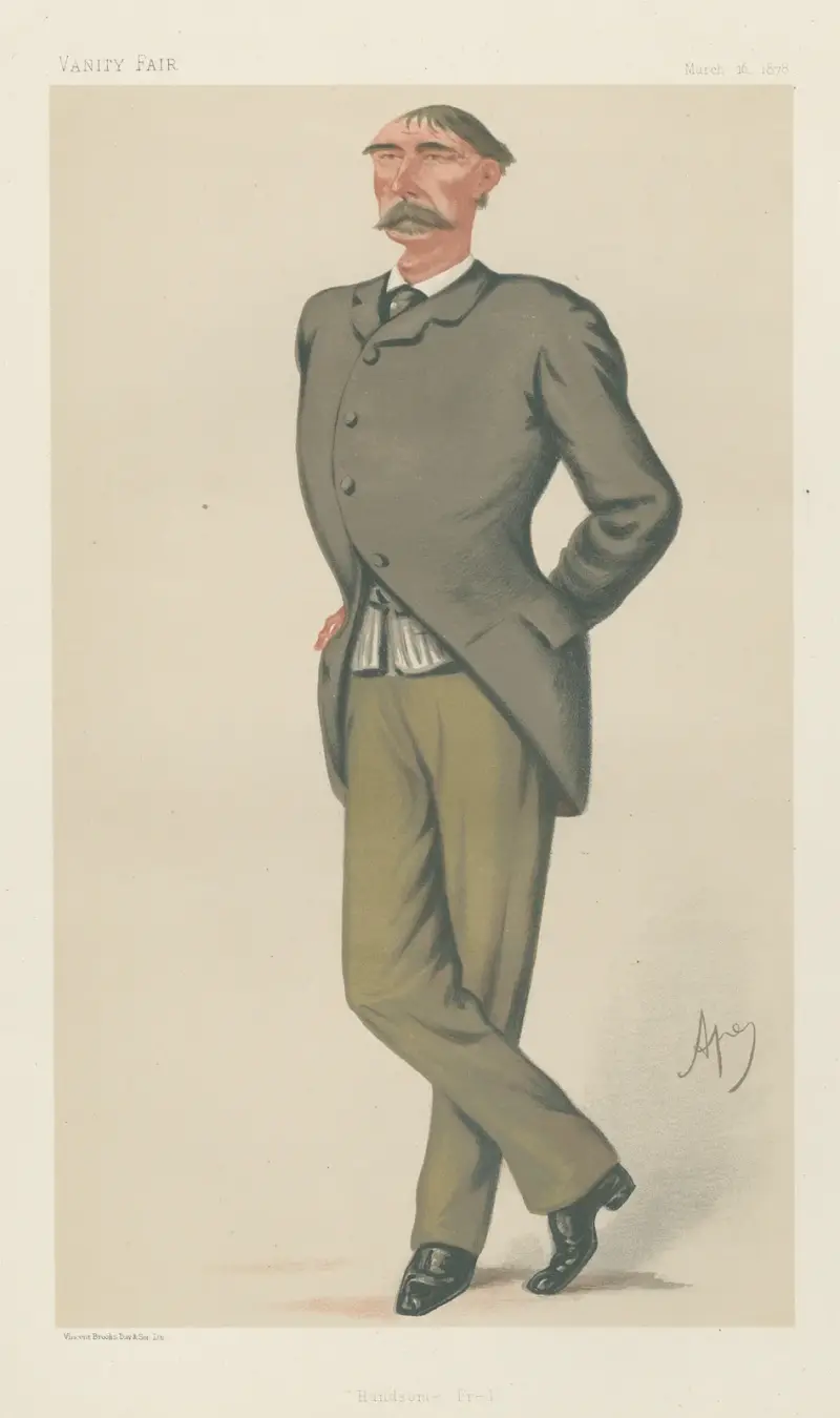 Militär och marinen; ”Handsome Fred”, kapten Frederick Marshall, 16 mars 1878 av Carlo Pellegrini