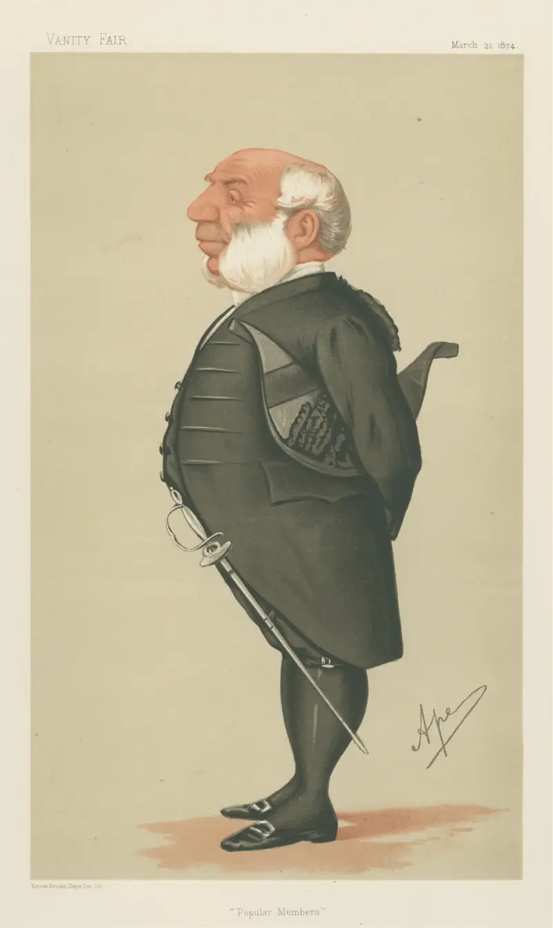 Militär und Marine; „Populäre Mitglieder“, Captain Ralph Allen, 21. März 1874 von Carlo Pellegrini