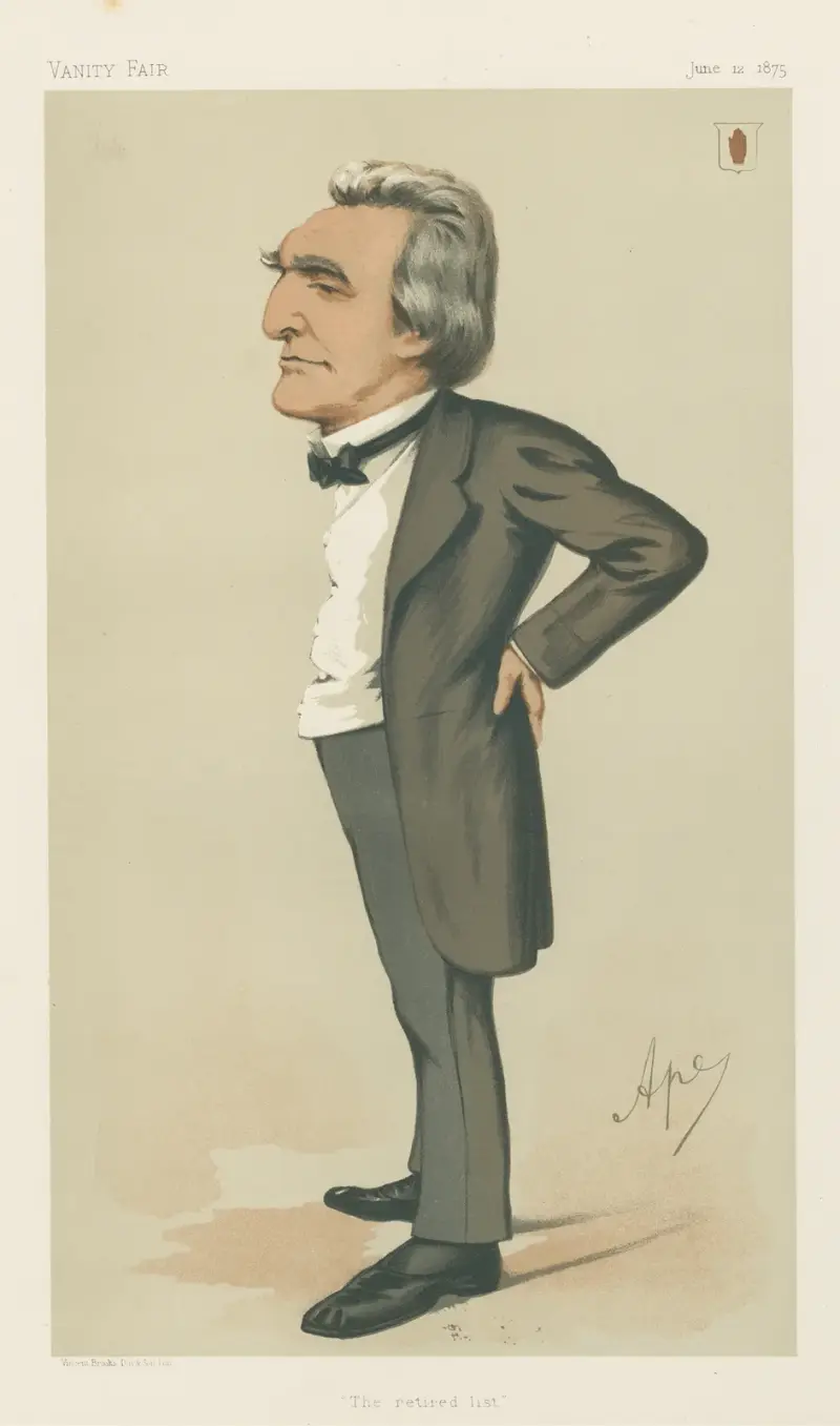 Military and Navy; ‘The Retired List’, The Rt. Hon. Sir John Charles Dalrymple Hay, June 12, 1875 av Carlo Pellegrini