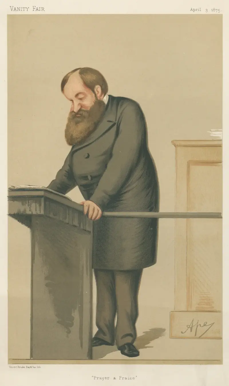 Musiker; „Prayer and Praise“, Mr. D. L. Moody, 3. April 1875 von Carlo Pellegrini