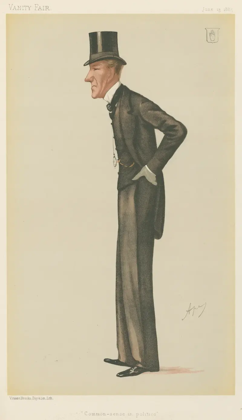 Newspapermen; ‘Common-sense in Politics’, S.C. Sullivan, June 13, 1885 av Carlo Pellegrini