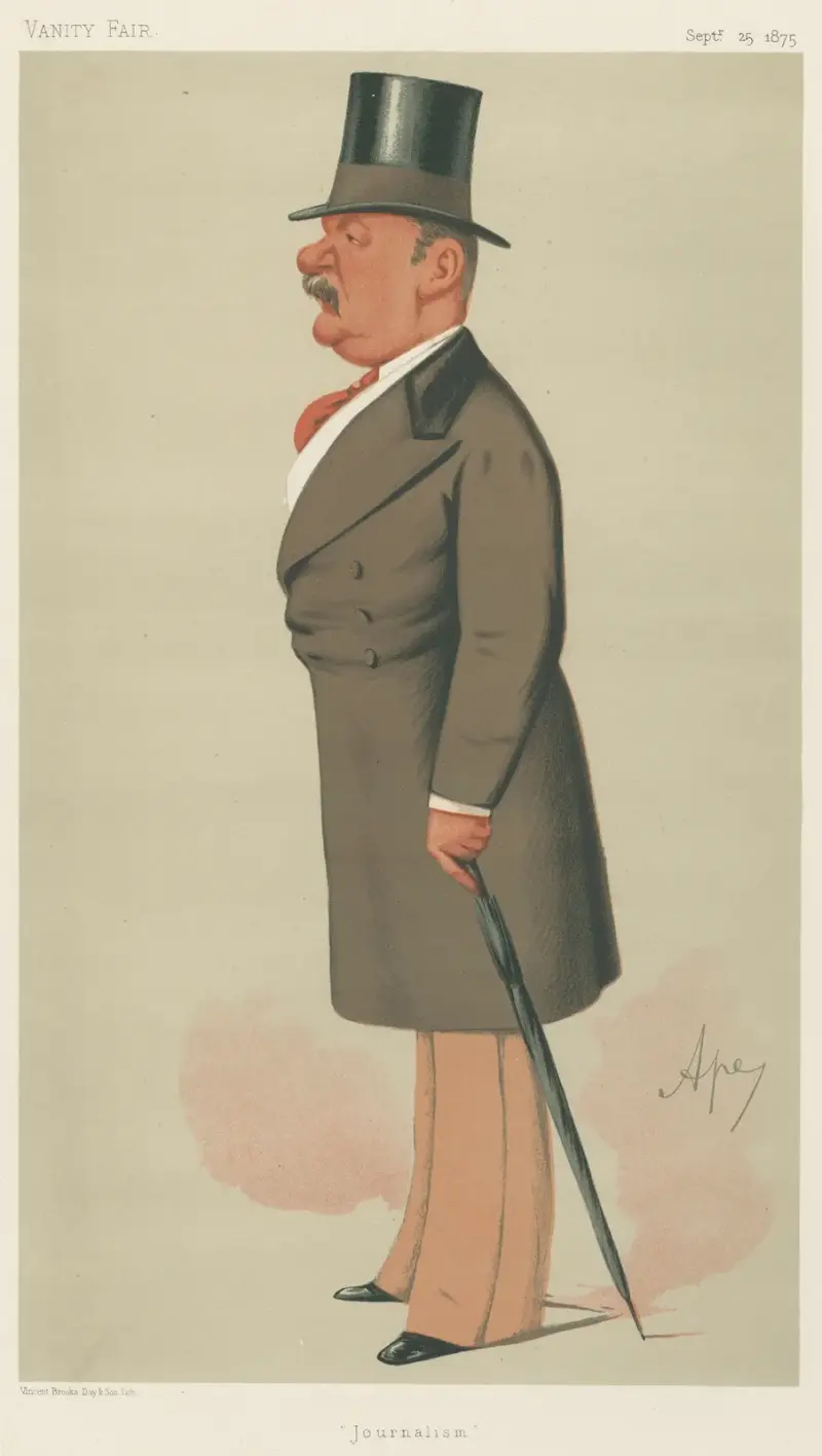 Newspapermen; ‘Journalism’, Mr. George Augustus Sala, September 25, 1875 av Carlo Pellegrini