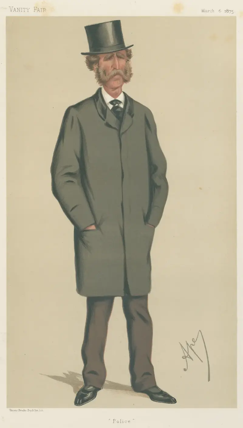 Poliser; ”Polis”, överstelöjtnant Edmund Yeamans Walcott Henderson, 6 mars 1875 av Carlo Pellegrini
