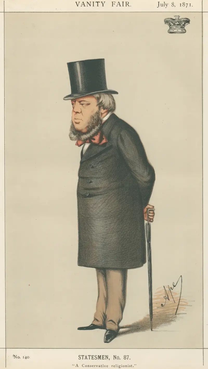 Politiker – „Ein konservativer Religionist“. Der Earl of Marlborough, 8. Juli 1871 von Carlo Pellegrini