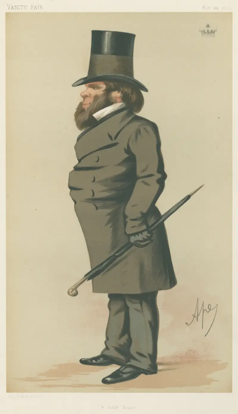Politycy – „Bezpieczny książę”. Książę Buckingham, 29 maja 1875, Carlo Pellegrini