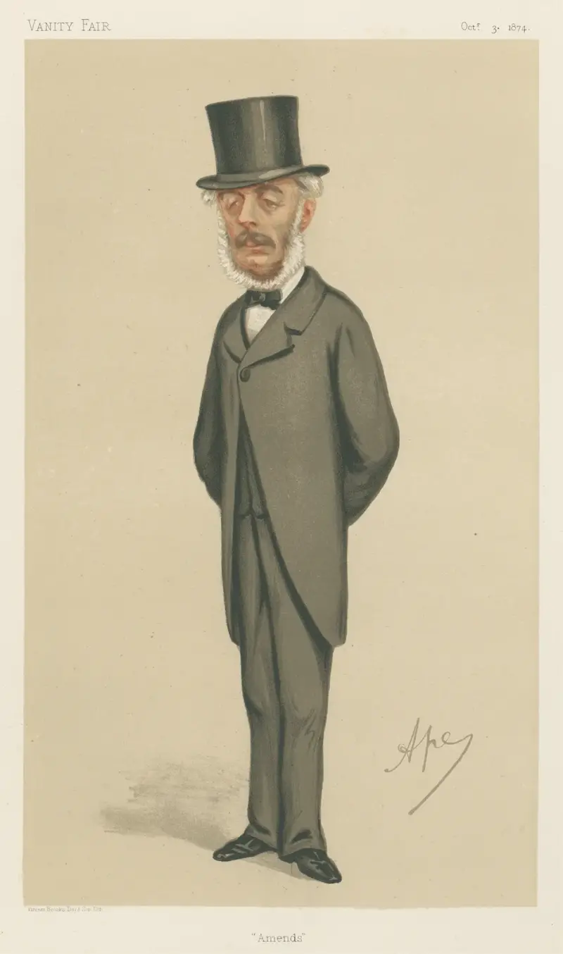 Politicians – ‘Amends’. The Rt. Hon. Stephen Cave. October 3, 1874 av Carlo Pellegrini