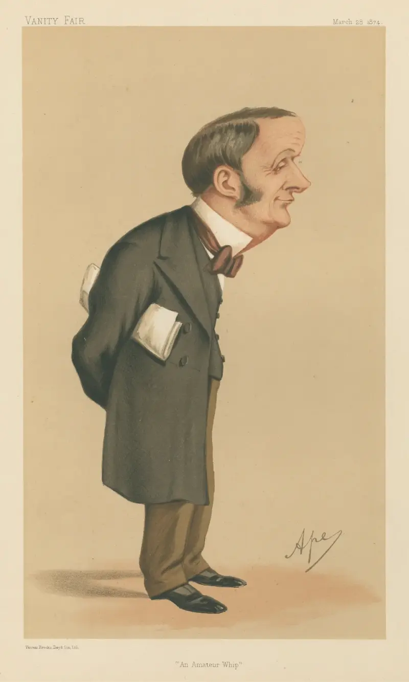 Politycy; „An Amateur Whip”, Sir Charles Forster, 28 marca 1874, Carlo Pellegrini