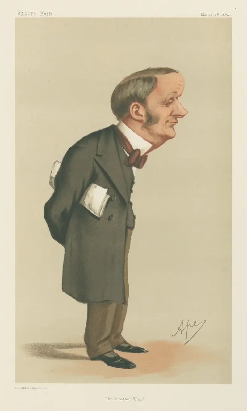 Politycy – „Amatorski whip”. Sir Charles Forster. 28 marca 1874, Carlo Pellegrini