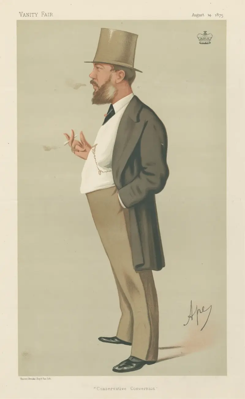 Politicians – ‘Conservative Conversion.’ Lord Wharncliffe. 14 August 1875 av Carlo Pellegrini