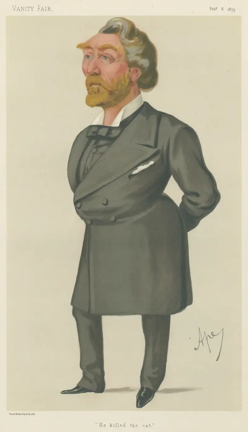 Politicians – ‘He Killed the cat’. Mr. Arthur John Otway. 8 February 1879 av Carlo Pellegrini