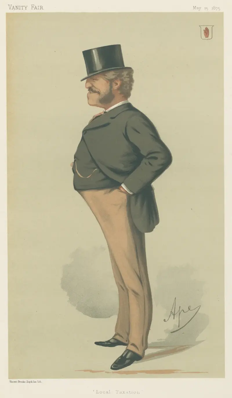 Politiker – „Local Taxation“. Sir Massey Lopes, 15. Mai 1875 von Carlo Pellegrini