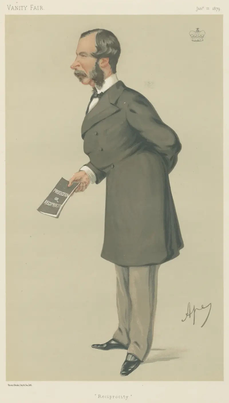 Politiker – „Reciprocity“. Lord Bateman. 11. Januar 1879 von Carlo Pellegrini