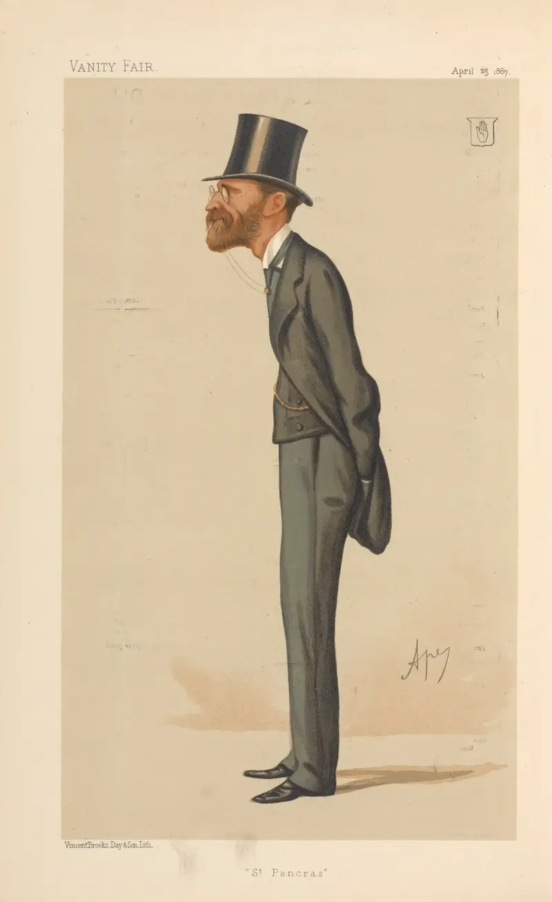 Politicians – ‘St. Pancras’. Sir Julian Goldsmid. April 23, 1887 av Carlo Pellegrini