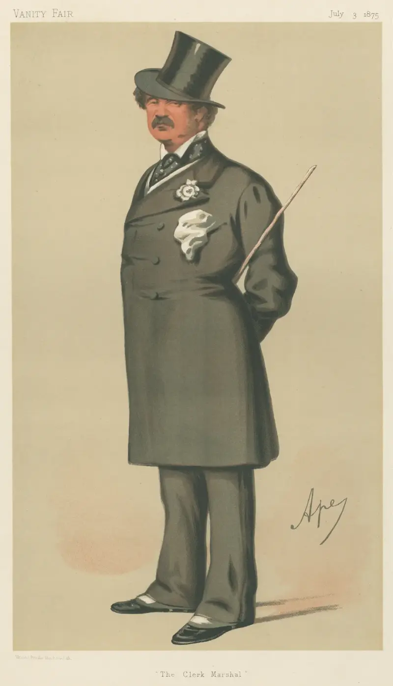 Politycy – „The Clerk Marshall”. Generał major lord Alfred Henry Paget. 3 czerwca 1875, Carlo Pellegrini