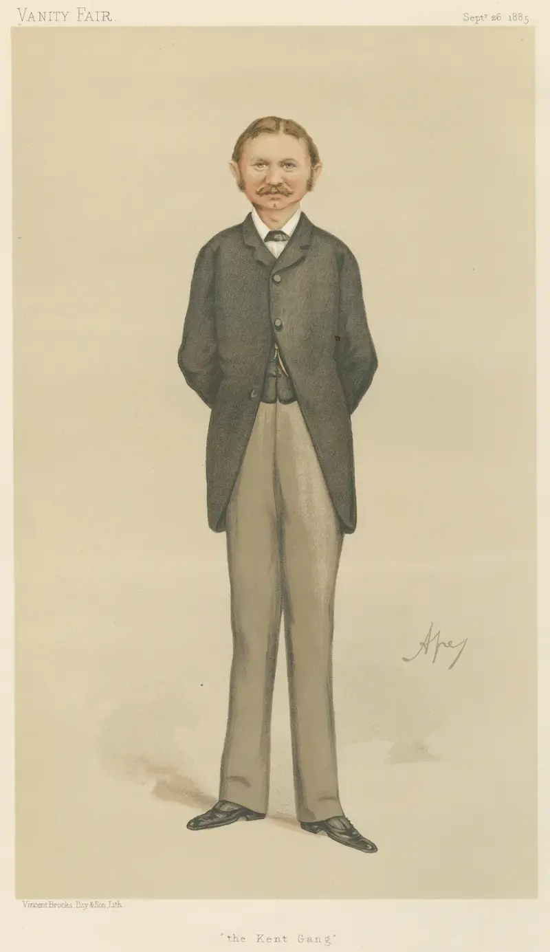 Politicians – The Kent Gang. Mr. Areta Akers-Douglas. Sept 26, 1885 av Carlo Pellegrini