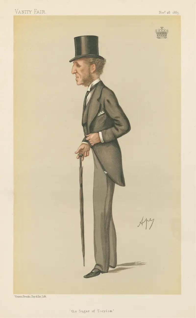 Politycy – „cukier toryzmu”. Hrabia Harrowby. 28 listopada 1885, Carlo Pellegrini