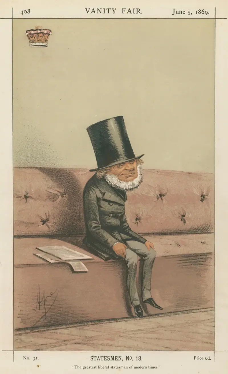 Prime Minsters – ‘The greatest liberal stateman of modern times’. Earl Russell. 5 June 1869 av Carlo Pellegrini