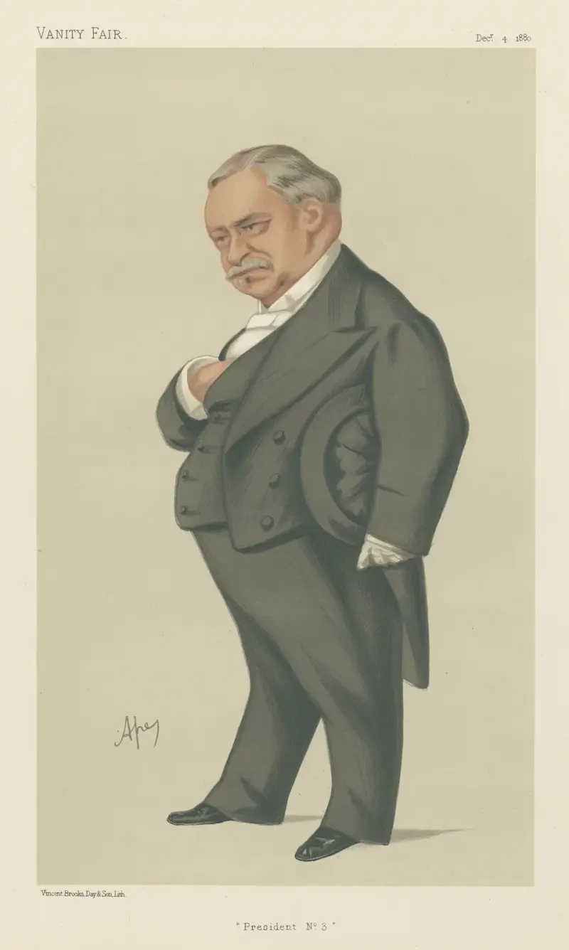 Kunglighet; 'President nr 3', M. Jean Baptiste Leon Say, 4 december 1880 av Carlo Pellegrini
