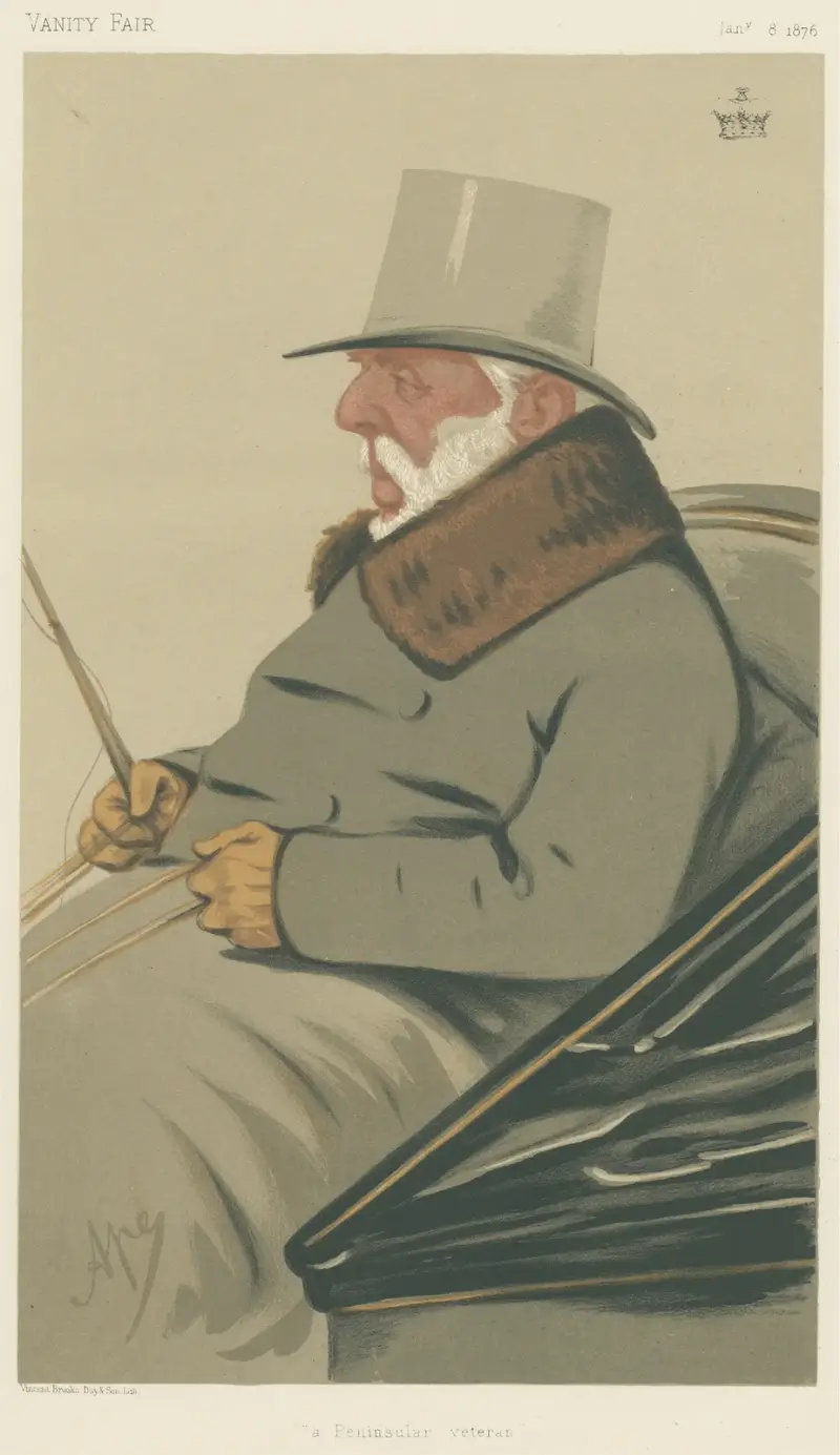 Sports, Miscellaneous; Carriages; ‘A Peninsular Veteran’, The Marquis of Tweeddale, January 8, 1876 av Carlo Pellegrini