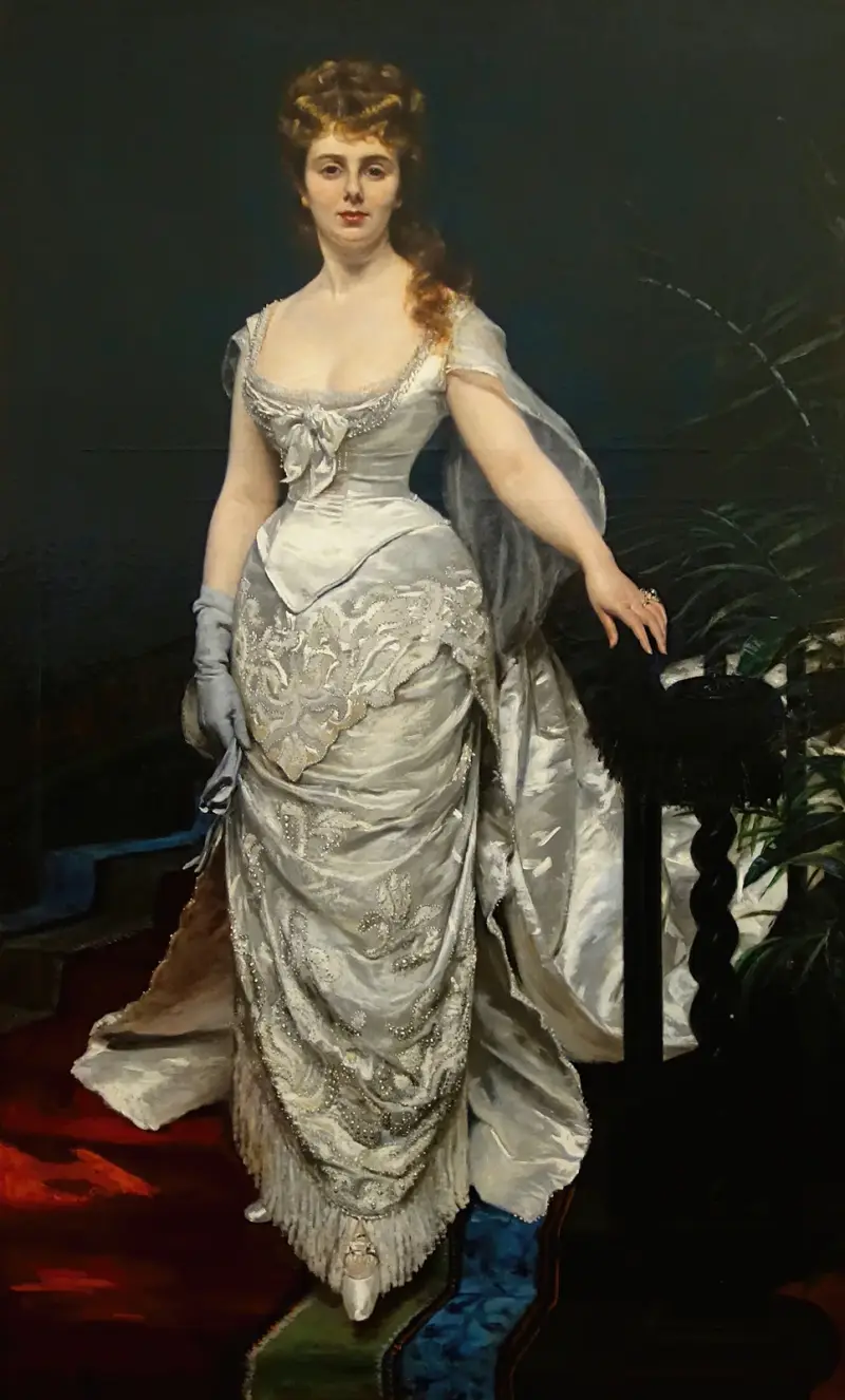 Porträtt av mademoiselle X, markisinnan Anforti av Carolus-Duran