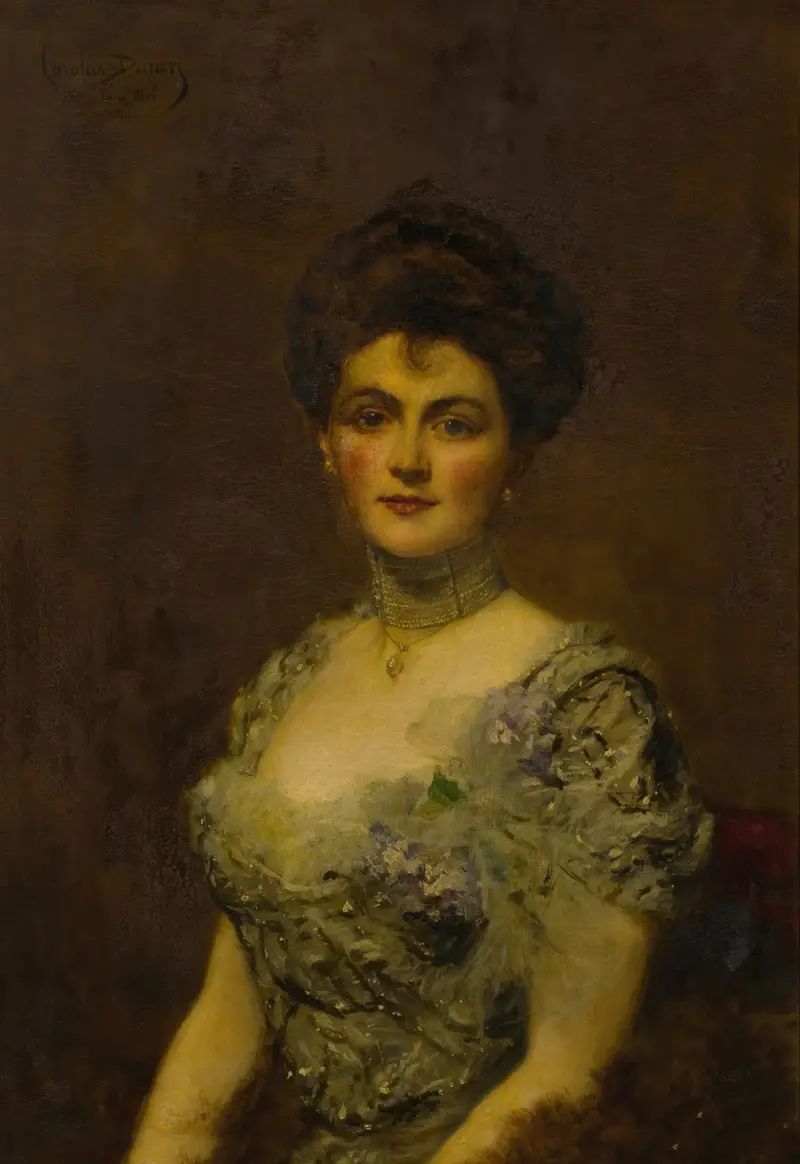 Portrait of a woman av Carolus-Duran